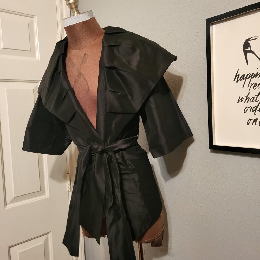 St. John Evening Dramatic Collar Belted Jacket - image 4